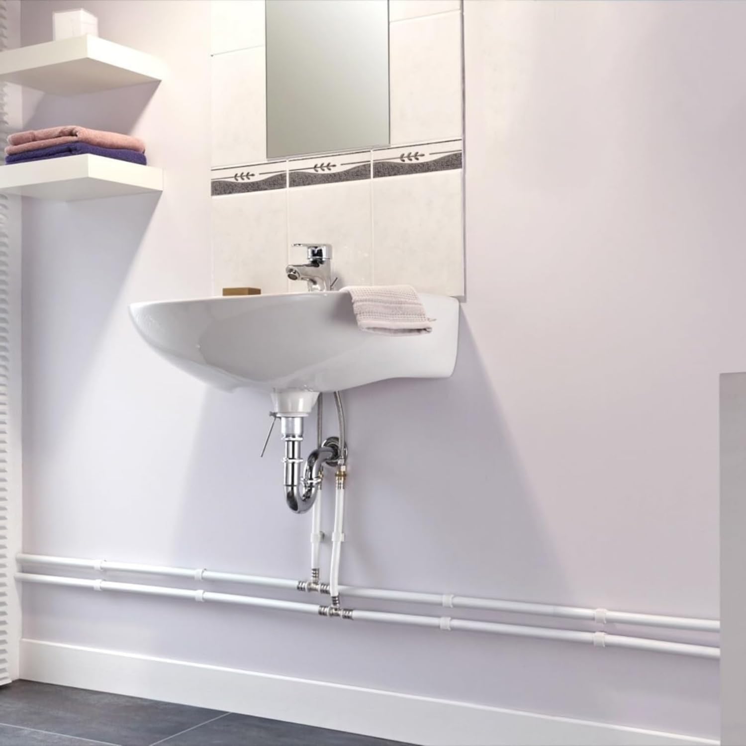 Tube Multicouche Nu en Couronne Ø16 mm - Longueur 50 Mètres - Certifié NF 545 - Pour Eau Potable (Sanitaire) et Chauffage - Barrière Anti-Oxygène et Mémoire de Forme (Ø16 mm x 50m)