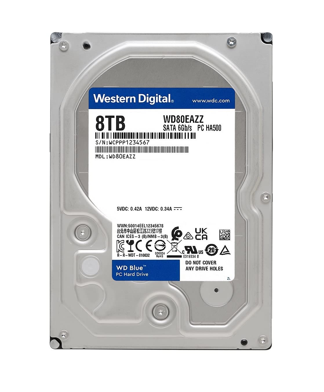 新品 WESTERN DIGITAL 80EAZZ 8TB HDD（Western Digital 8TB 5400RPM  