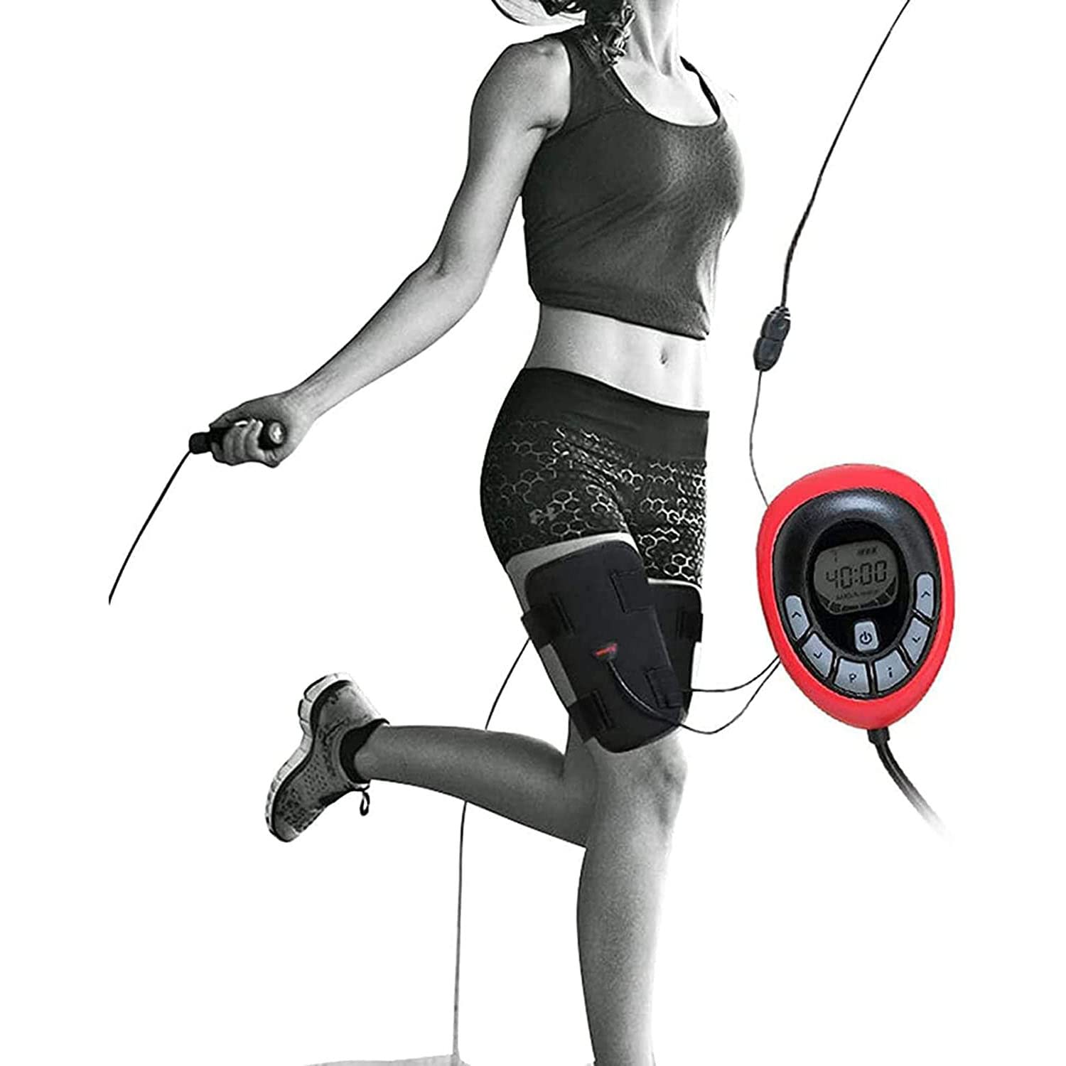 Cinturón adelgazante para piernas y muslos, EMS eléctrico recargable ABS femenino, cinturón adelgazante, para perder grasa corporal