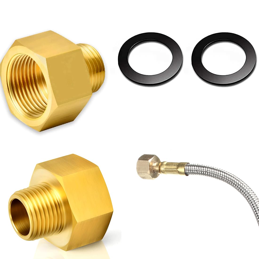 Gas Adapter Gas Bottle Connection Adapter 1/2 To 1/4 3/4 Connection Fitting For
