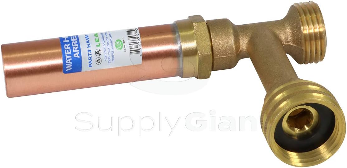 Supply Giant IBXN0056 Hose Bib Hammer Arrestor, 3/4", Copper