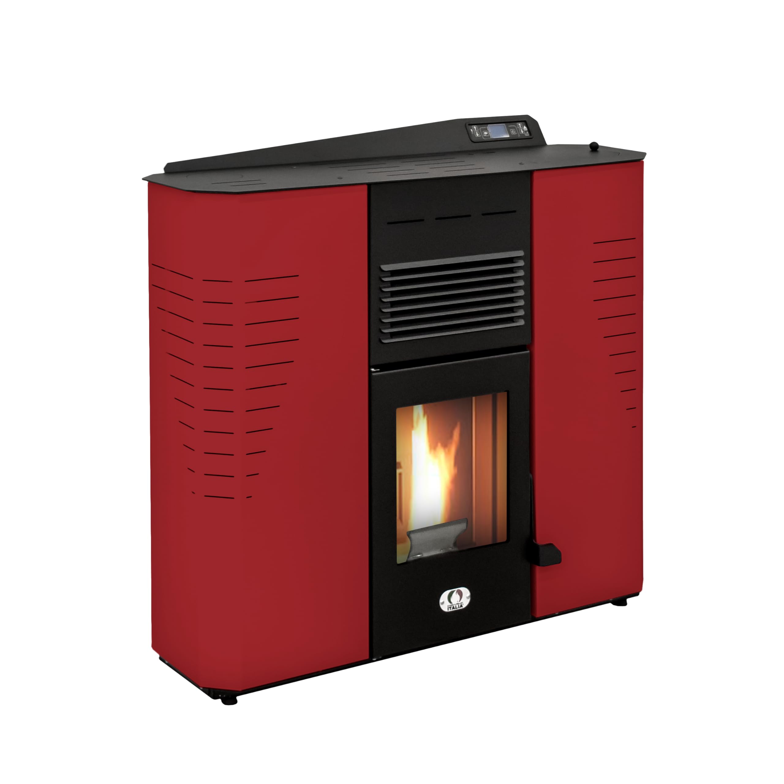 PELLET ITALIA Super 12 KW Pelletofen - 5 Sterne, 91% Wirkungsgrad, Heizt 120m²