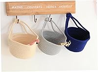 Vista 2 de Yardwe Cesta de almacenamiento decorativa, macetas decorativas, mini macetas para plantas, organizador de juguetes, cesta de pared colgante, cesta