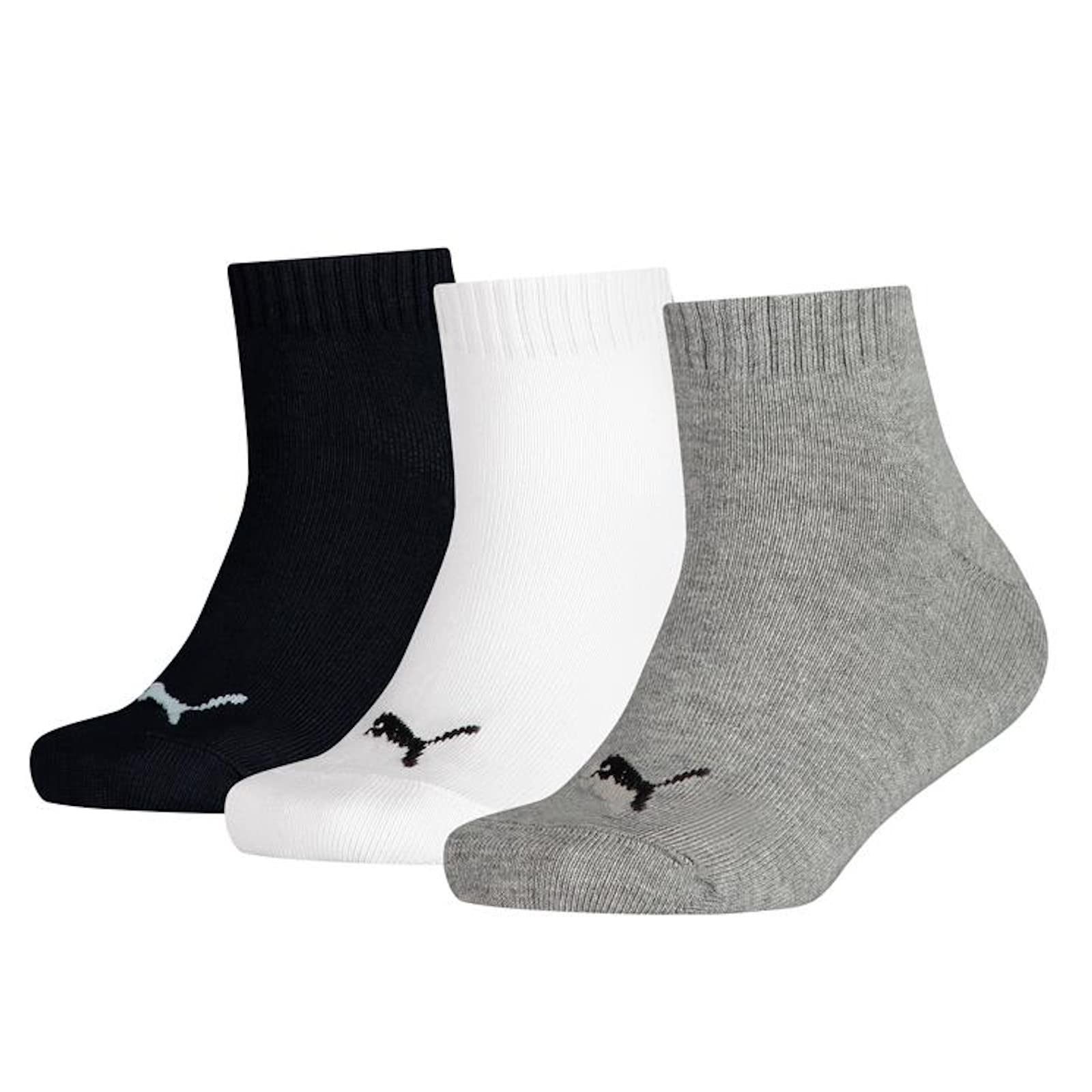 PUMA Children unisex Kids Plain Quarter Socken (3er Pack)