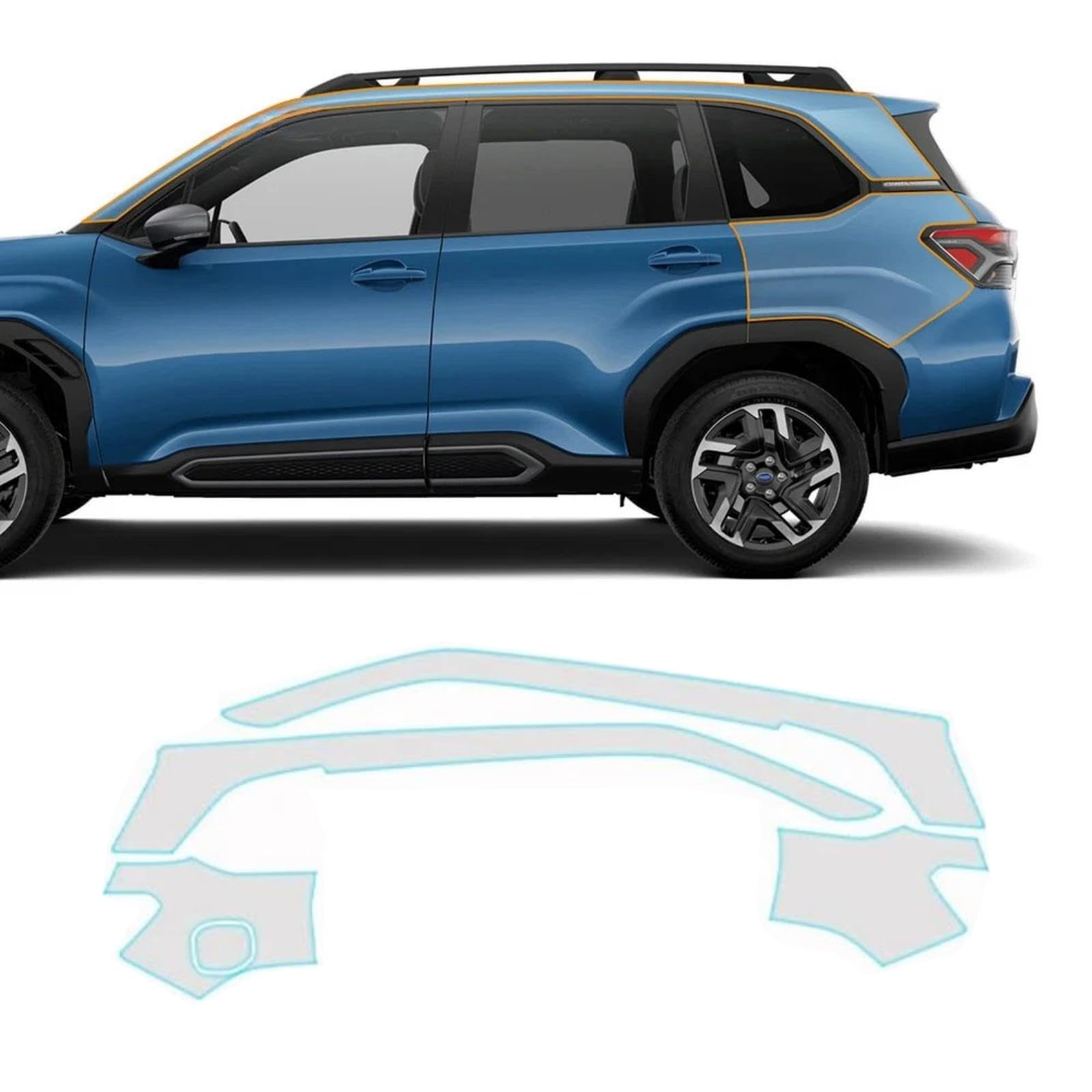 Film de protection de peinture PPF en TPU pour Subaru Forest à partir de 2025 et plus, sur mesure, revêtement transparent, résistant aux rayures et auto-réparant, accessoires de finition pour côté