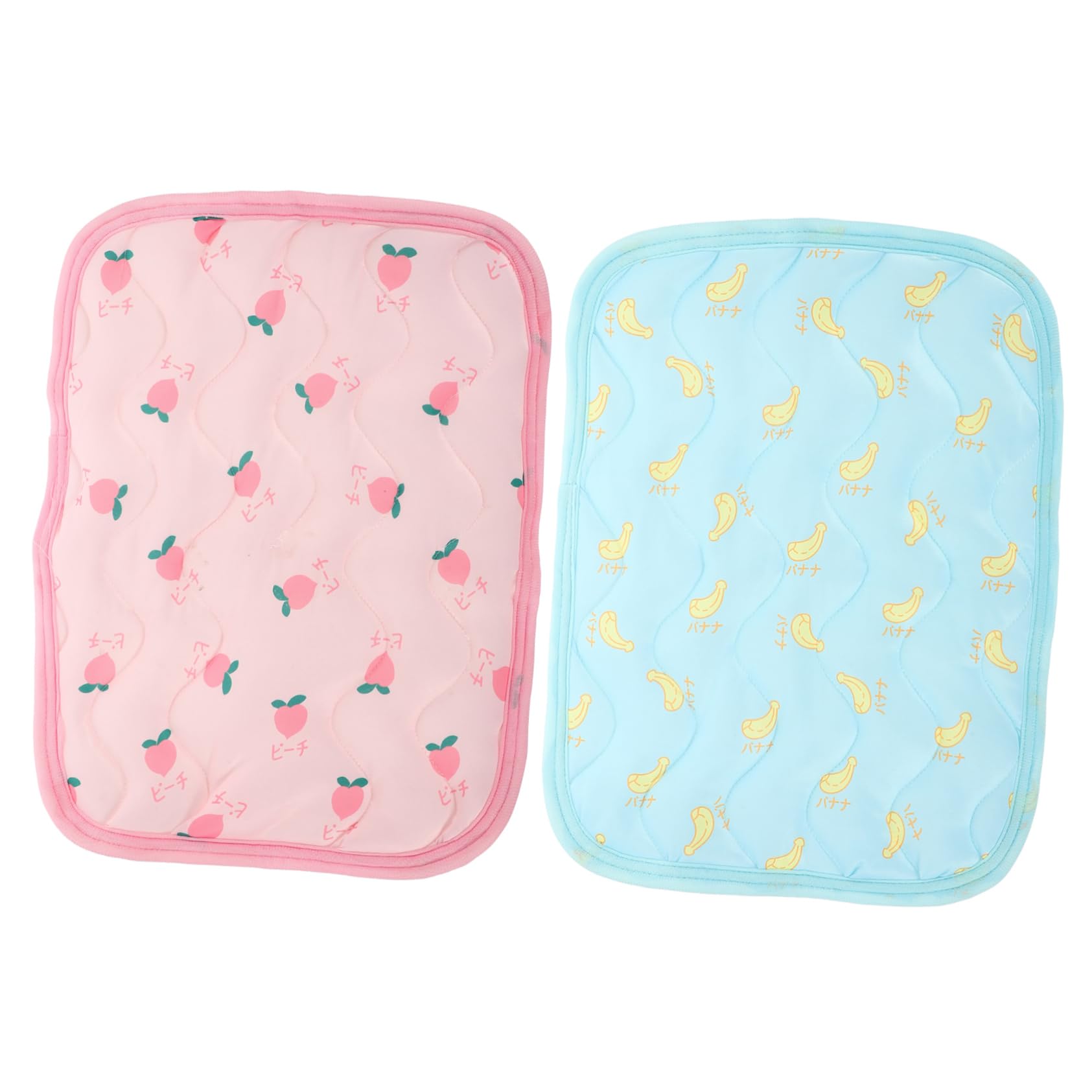 GALPADA 2Pcs Pet Cooling Cushion for Hamsters and Summer Sleeping Mat for Rabbits Lightweight Easy to Overheating Portable Design Cherry
