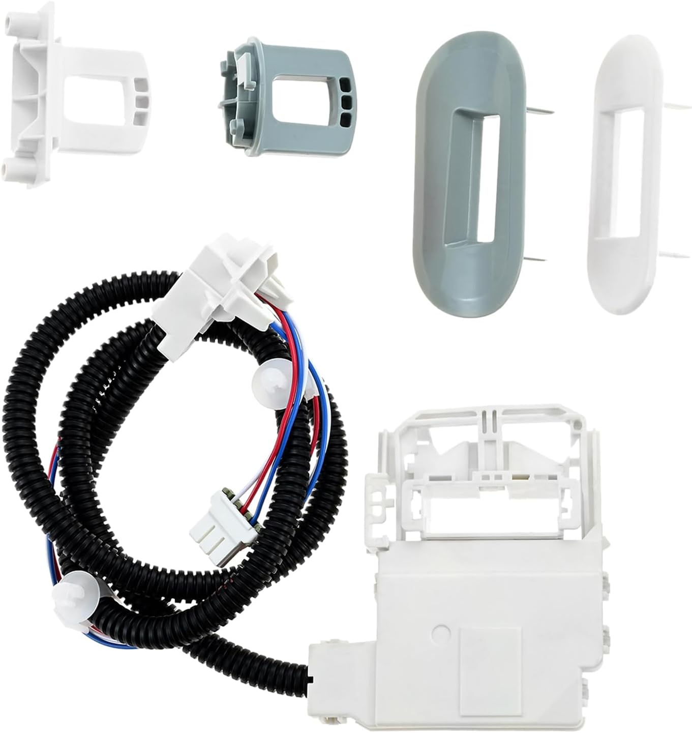 Upgrade Copatible with GE Washer with WH08X32697 WH01X24114 Lid Lock & Harness Kit - Premium Replacement for GE Washer Lid Lock Switch, Wire & Lock Replacement for Reliable Performance