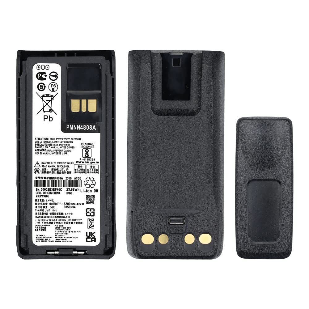 NOWY 7.4V 3200mAh Motorola PMNN4808A Akumulator litowo-jonowy z Type-C USB Charging High Capacity Bateria do Motorola R7 2-drożne radio