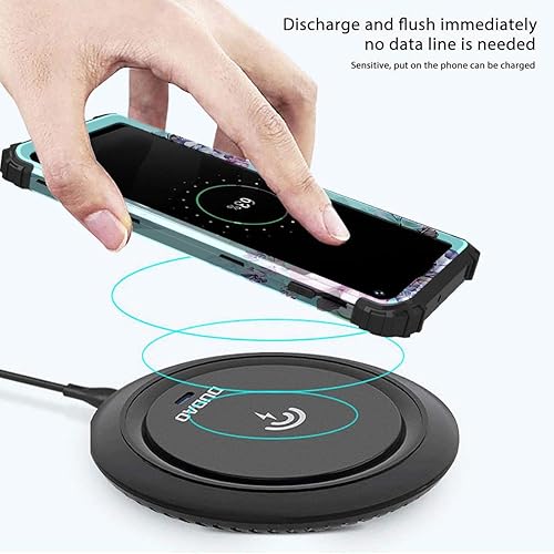 Miniatura 4 de Casetego - Funda para Samsung Galaxy S10, diseño floral de tres capas, muy resistente, antigolpes, de cuerpo completo