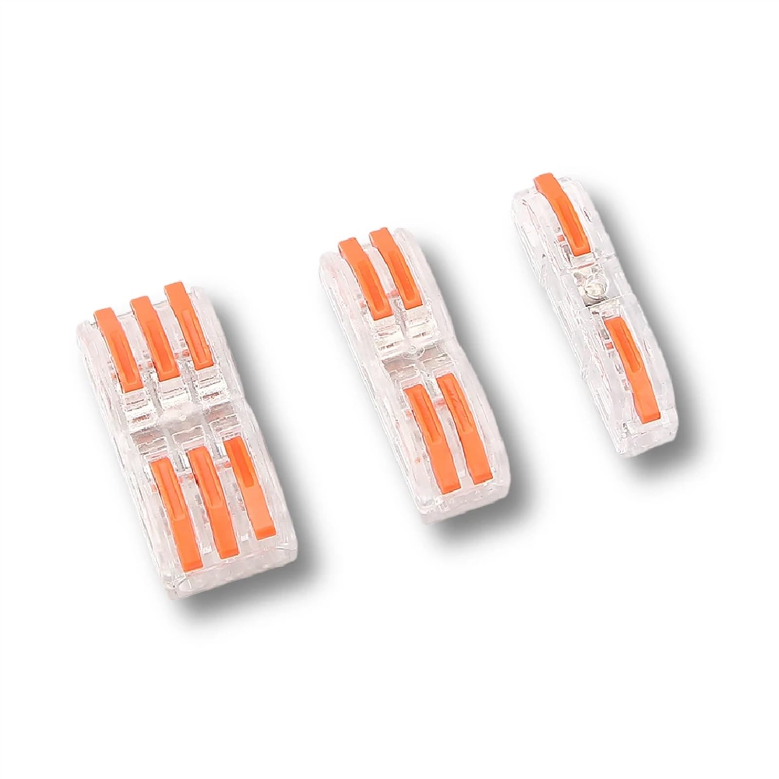 10 pz Mini connettore rapido connettore filo cavo universale conduttore filo compatto giunzione a molla morsettiera push-in(223-CLEAR)