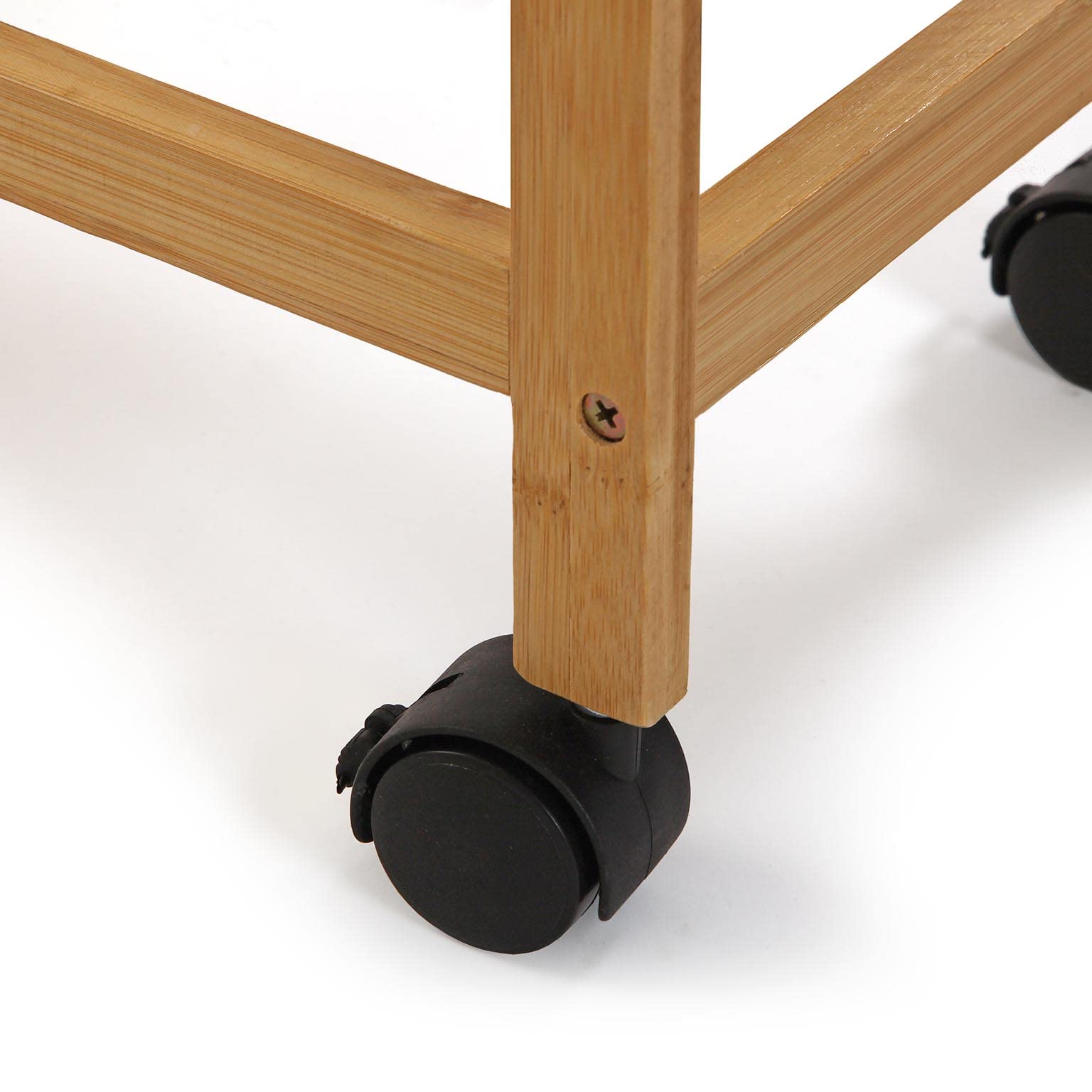 Versa Zenica Carro de Cocina con Ruedas, cajones y botellero, Verdulero con despensa y organizadores, con Ruedas y 4 estantes, Medidas (Al x L x An) 83 x 22 x 40 cm, Madera, Color Marrón y Blanco