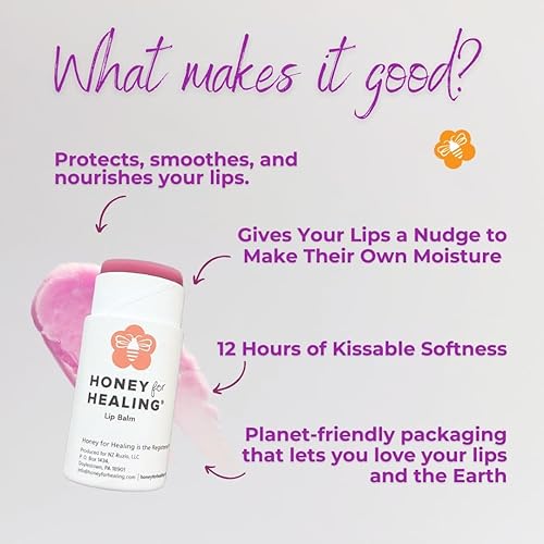 Miniatura 4 de Honey for Healing Lip Balm with Manuka Honey 15+ UMF, Coconut Oil, Beeswax and Castor Oil For Chapped, Cracked, or Dry Lips  Protects, Smoothes, and