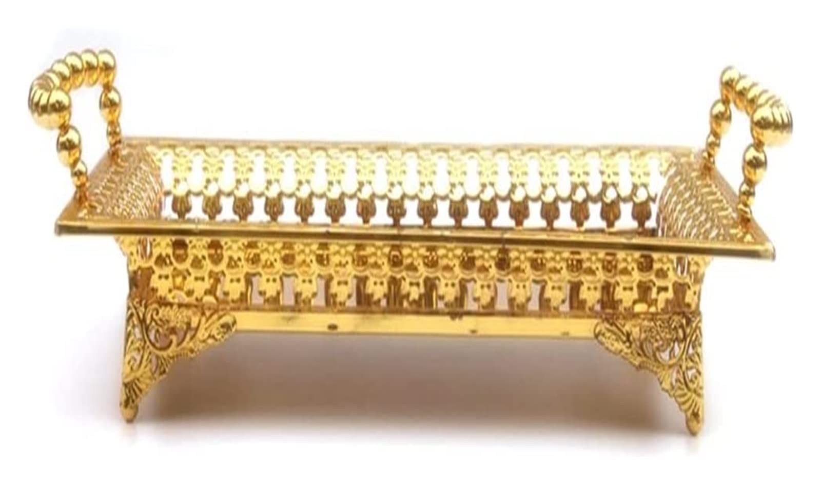LKLNKVL Fresh Fruit Platter, ，European Delicate Fruit Plate, Gold Tray, Home Cake