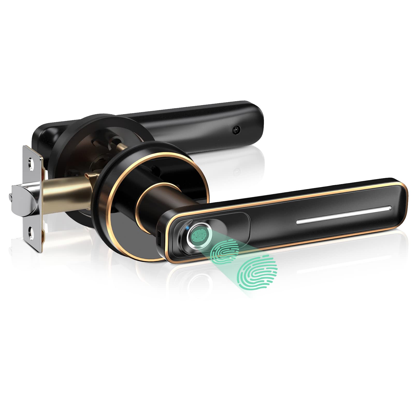 Geek SmartFingerprint Door Lock Biometric Door Lock Fingerprint Door Lever Keyless Entry Door Locks with Handle for Homes/Apartments/Office/Hotels