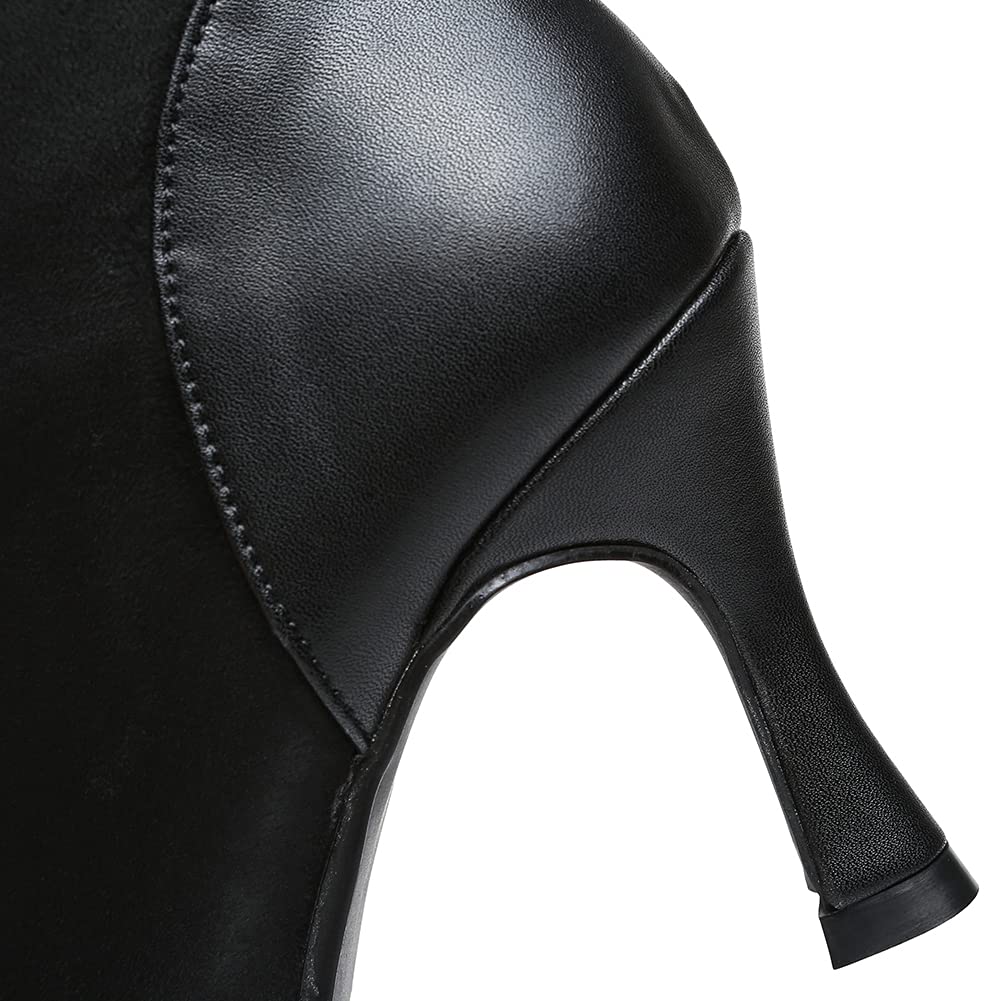 SWDZM Scarpe da Ballo Latino Salsa Moderno con Tacco Alto Professionali Nozze Festa Stivali da Ballo,Model-QJW1052+1018