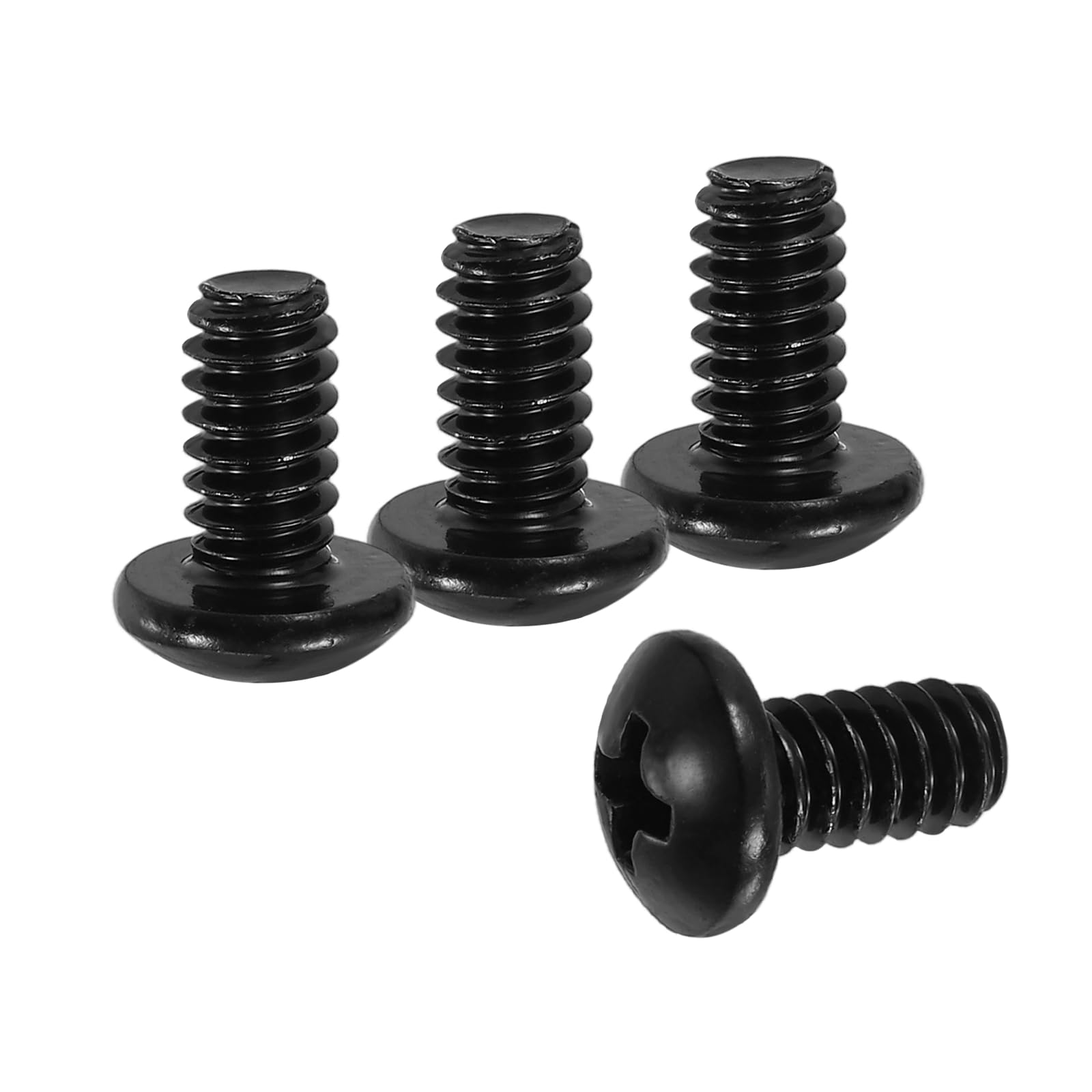 PATIKIL #10-24 x 3/8" Pan Head Machine Screws, 50 Pcs 304 Stainless Steel Round Head Screws for Cabinet Drawer Knob Pull Handle, Phillips Drive, Fully Threaded, Black Oxidation