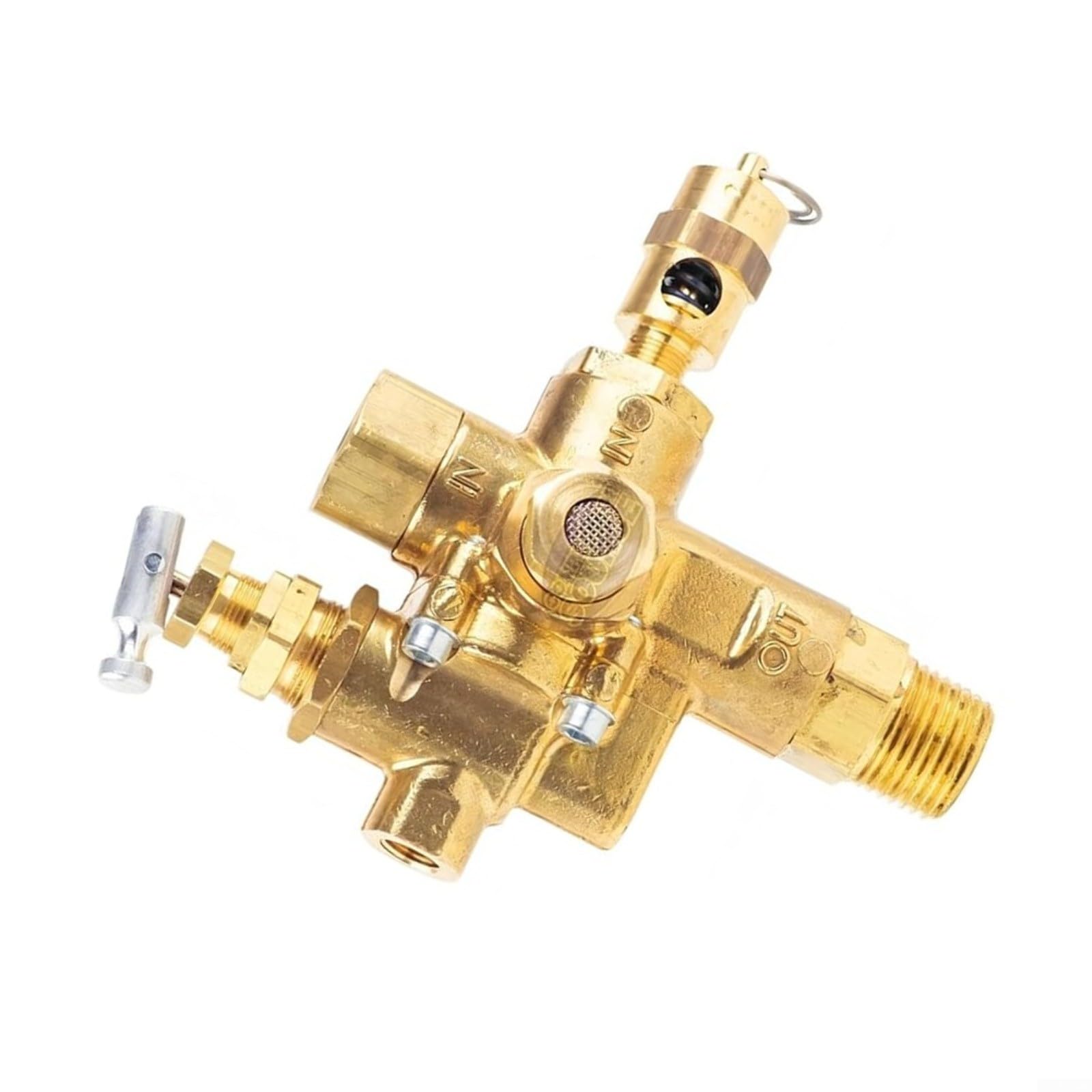 Pilot, valvola di ritegno in ottone 105-145 PSI con funzione di scarico integrata per compressore d'aria OE 56288756, adatta per riparazioni industriali in officina