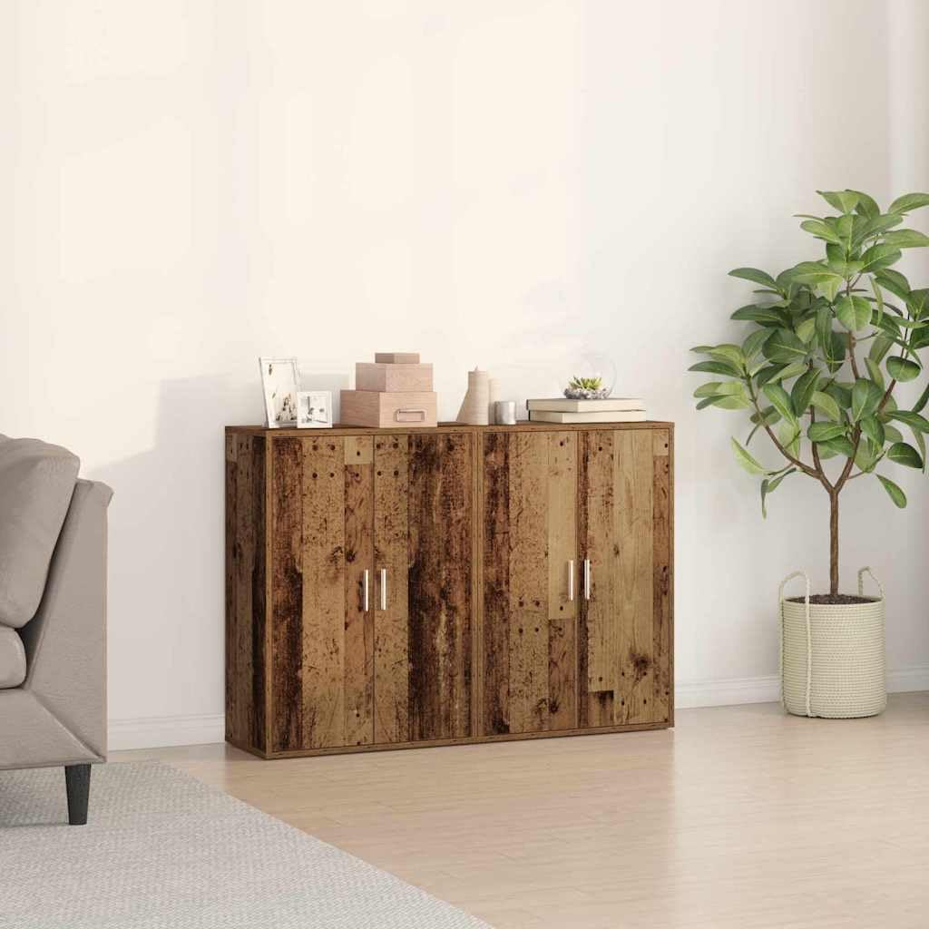 vidaXL Bufet 2 szt. Stare drewno 60 x 31 x 84 cm Drewno inżynieryjne