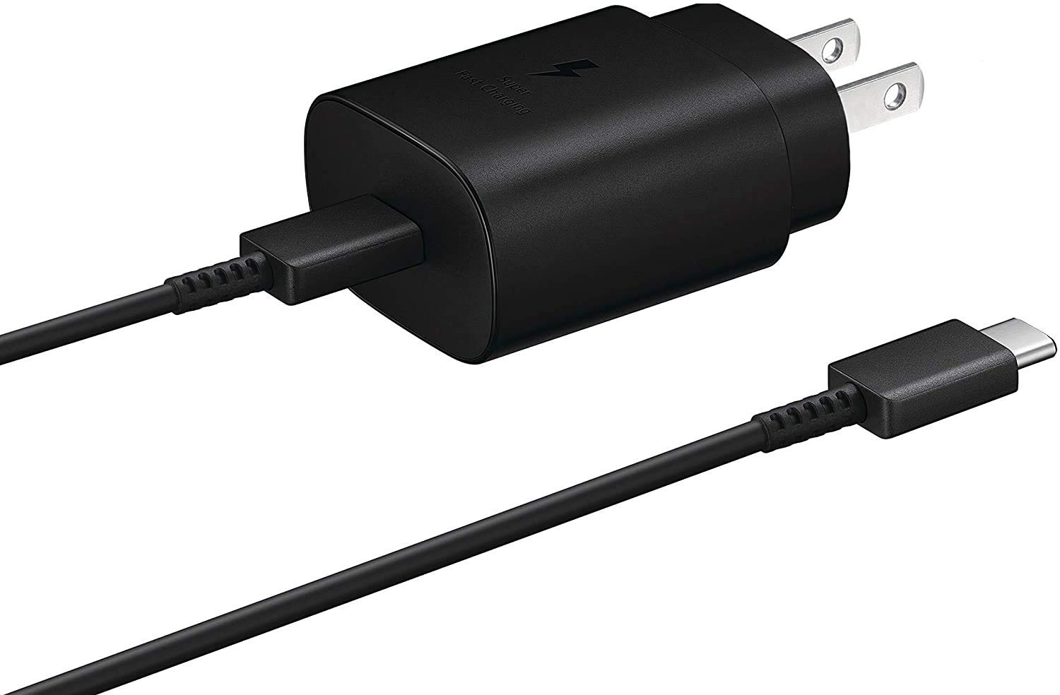 USB C Charger-25W PD Wall Charger Fast Charging for ZTE Blade 10 Prime and 3ft Type C to C Cable - Black (US Version with Warranty)