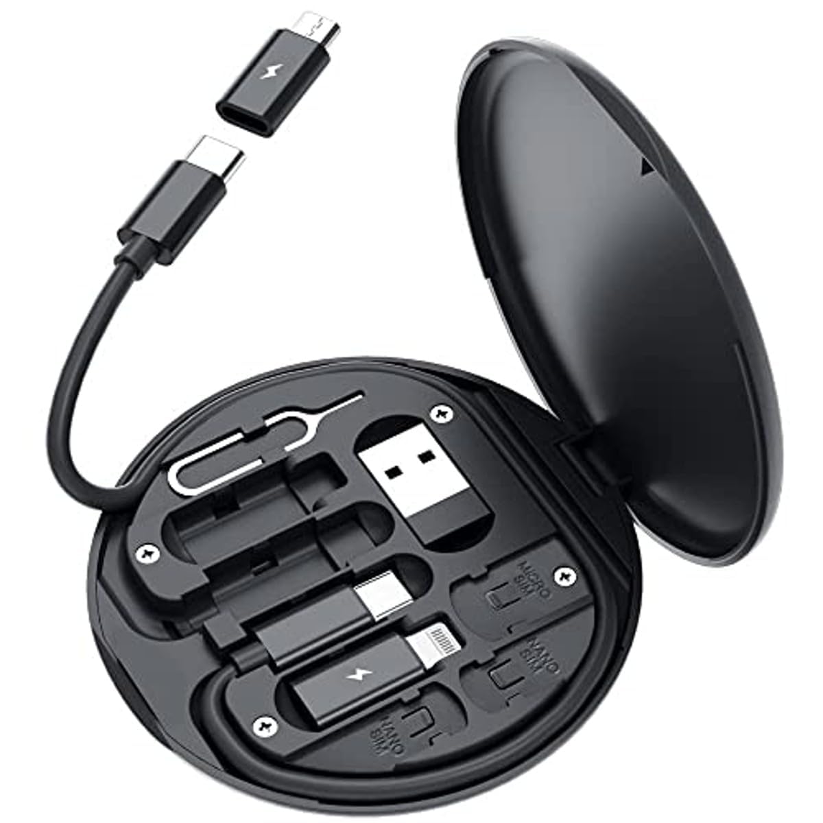 See full amazon price history chart for DIKPUL GROUP Mini Fast Charging Data Cable Set for Apple, Android, Type C Charging with Retrieve Card Pin, Sim Card Tray, Compact & Portable USB Data Poart Storage Box, Eject Tool & Slots DIKPUL GROUP Mini Fast Charging Data Cable Set for Apple, Android, Type C Charging with Retrieve Card Pin, Sim Card Tray, Compact & Portable USB Data Poart Storage Box, Eject Tool & Slots (B0D671K2SC) Amazon Price History, Amazon Price Tracker
