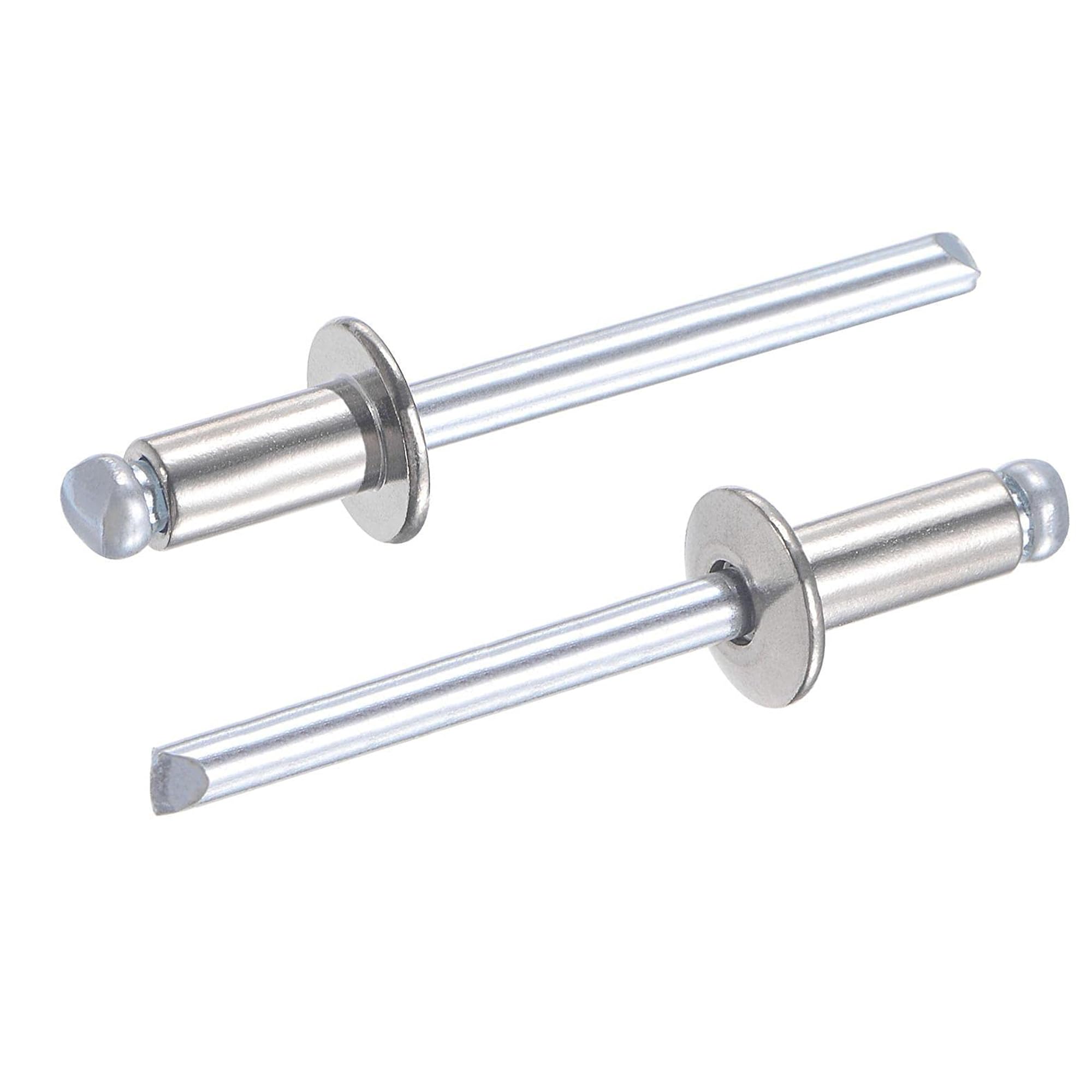 TA-VIGOR 100pcs 5mm x 10mm Blind Rivets, 304 Stainless Steel Pop Rivets with Flat Head