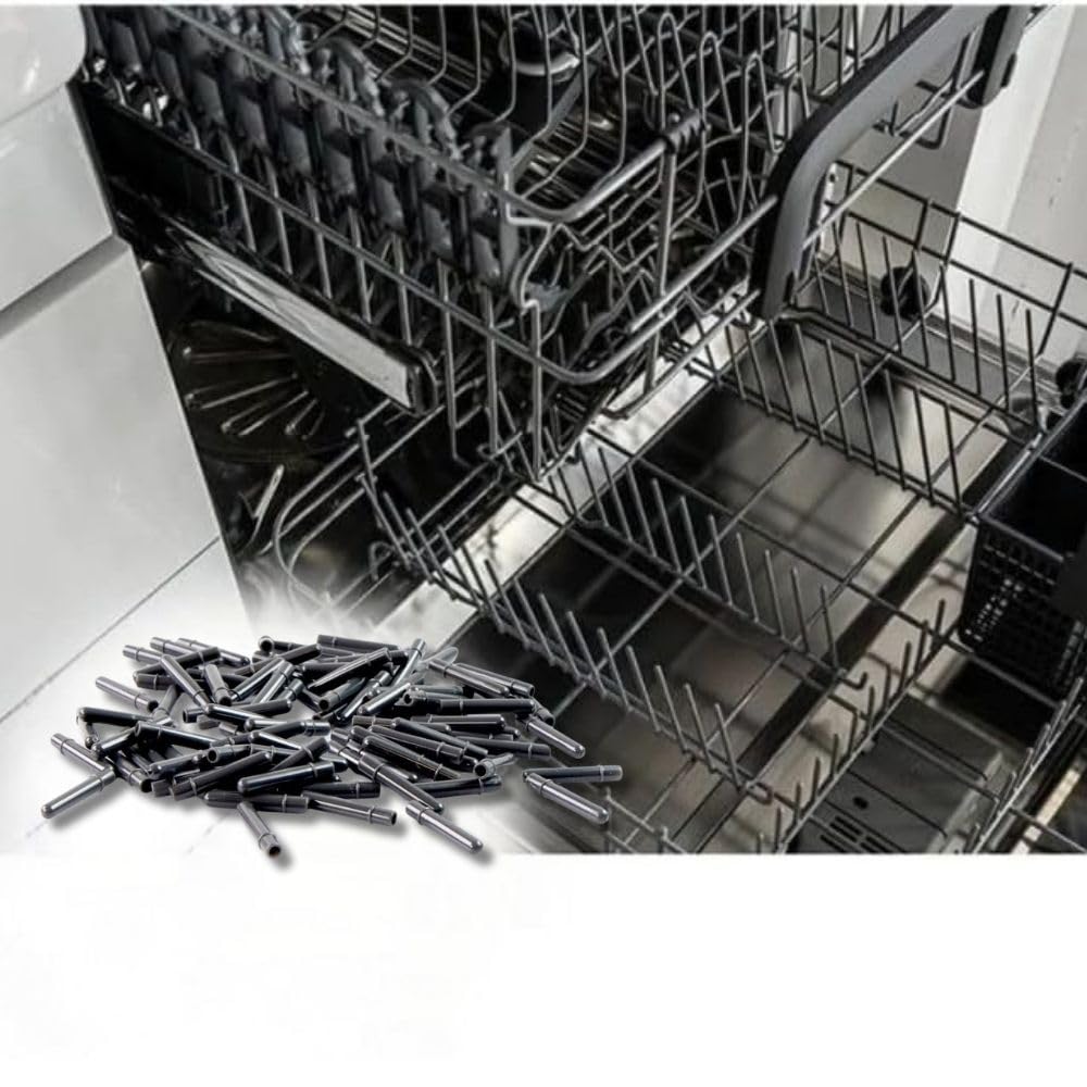 Bulaşık Makinesi Sepet Koruyucu Kapak Uçları, Gri Plastik, Tabak ve Bardak Rafı için Pas ve Çizilme Önleyici 100 Adet