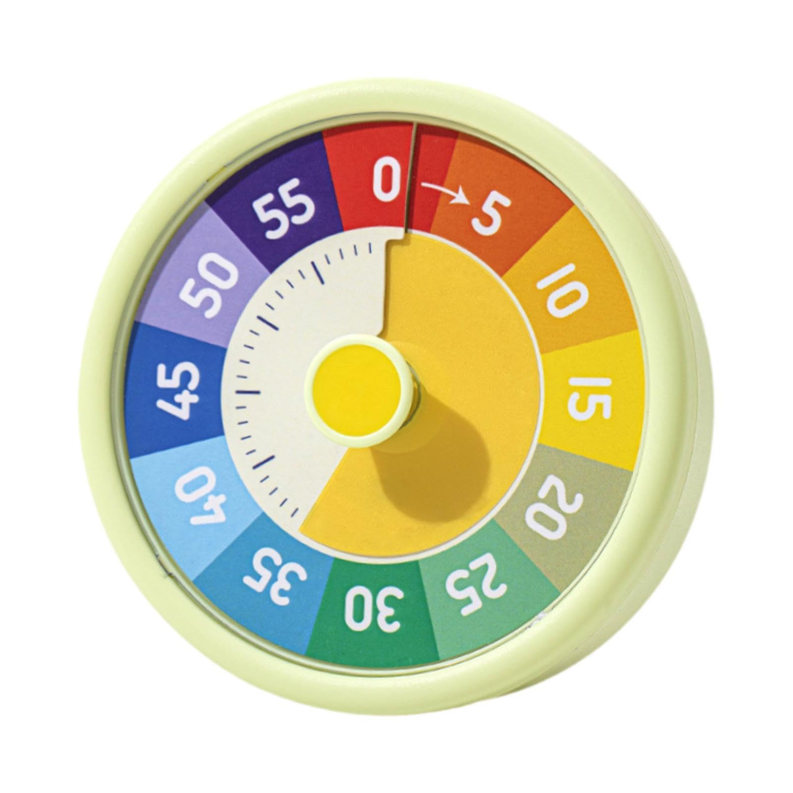 LIXSAZSE Sixty Minute Desk Visual Timer Clock Vibrant Colors Easy Setup Tool For Helping Kids With Time Management Kids Desk Study Tool No Ticking With Silent