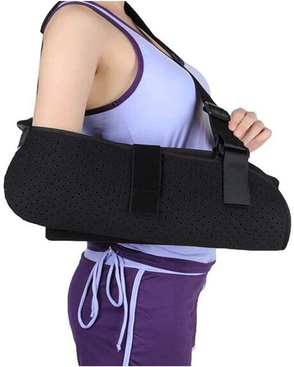 Inmovilizador de Hombro con Cabestrillo para Brazo Izquierdo Derecho, eslingas de abducción de Hombro Ajustables, inmovilizadores de Manguito rotador de Almohada, fácil de Poner y Quitar