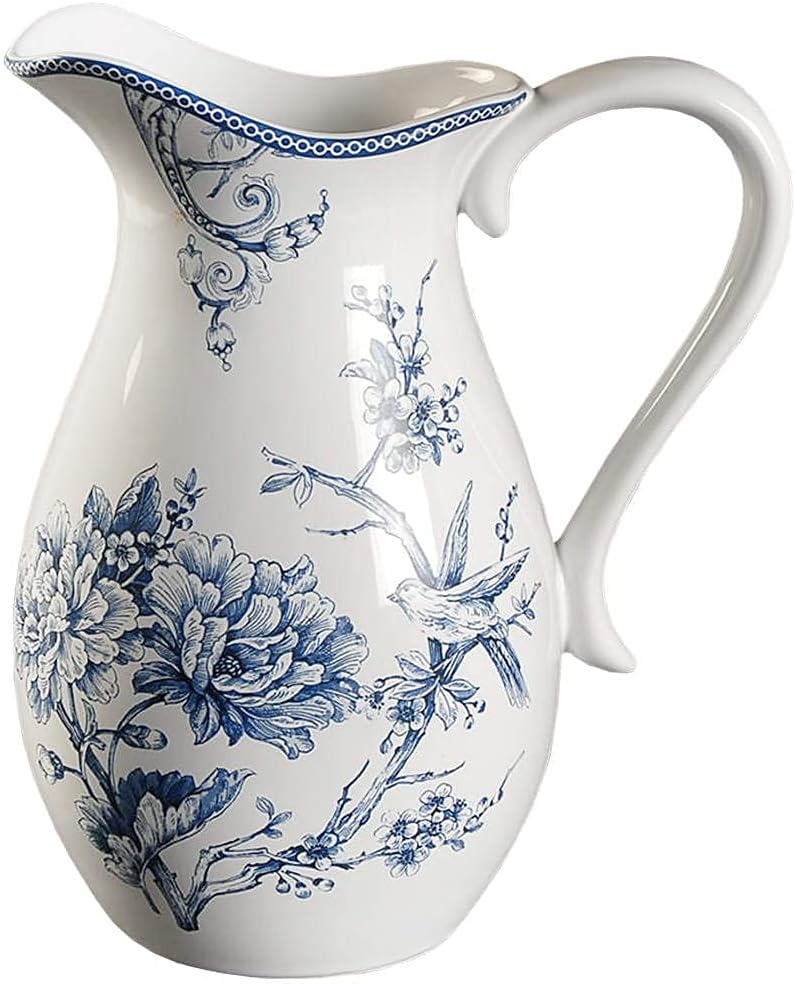 222 Fifth Adelaide Blue & White 11" Pitcher
