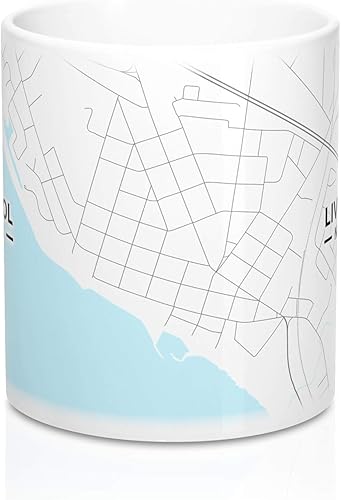 Miniatura 2 de Liverpool - Taza, diseño de mapa de Nueva York, Casual, Blanco