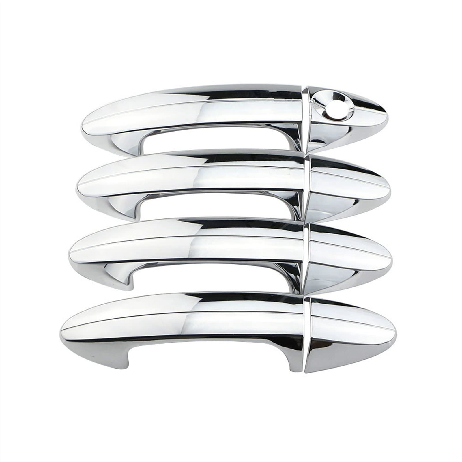 QWQTHGS Car Exterior Door Handle Cap for Fiesta Mk7 2009-2013 ABS Chrome Trim Door Handle Covers Auto Car-Styling