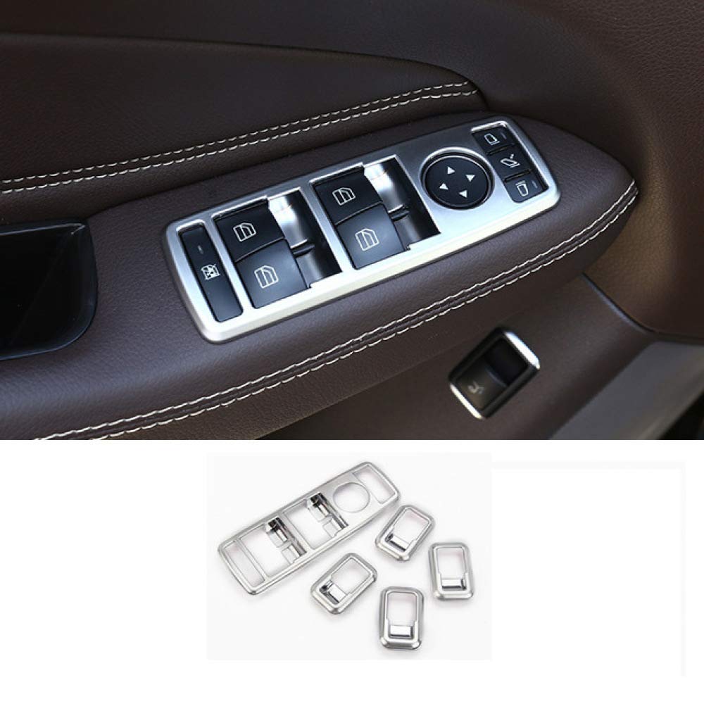 FMBC Adesivo for Copertura del Pulsante di Regolazione del seggiolino Auto Compatibile con Mercedes Benz Classe CE W204 W212 GLE W166 ML GL Classe GLS
