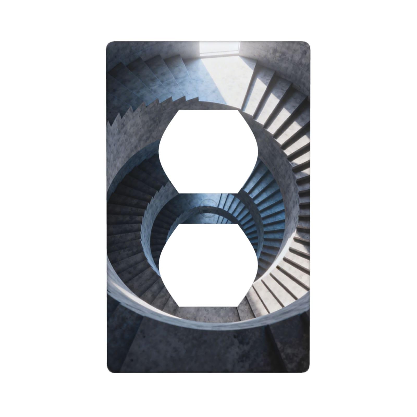 Deep Hole View Decorative Switch Plate Cover-Unbreakable Polycarbonate Wall Plate for Home Office, 1 Gang with Screws