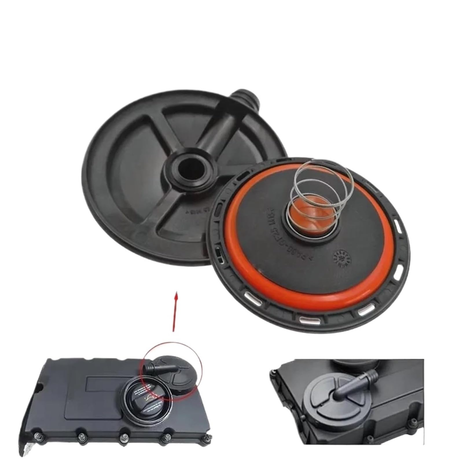 Per SKODA Per Octavia Superb 03G103469R Auto Motore PCV Kit Di Riparazione Del Coperchio Della Valvola Con Membrana 03G103469N 03G103469F 2004-2013 Coperchio punterie(COVER and GASKET)
