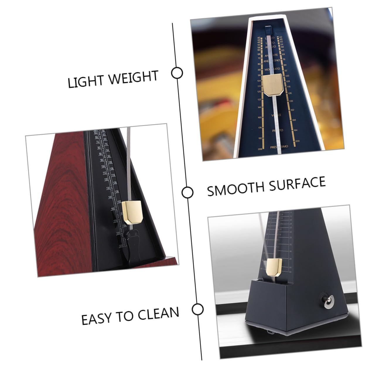 ULDIGI Metronome Part 2pcs Universal Piano Metronome Sliding Blocks Easy to Install Metal