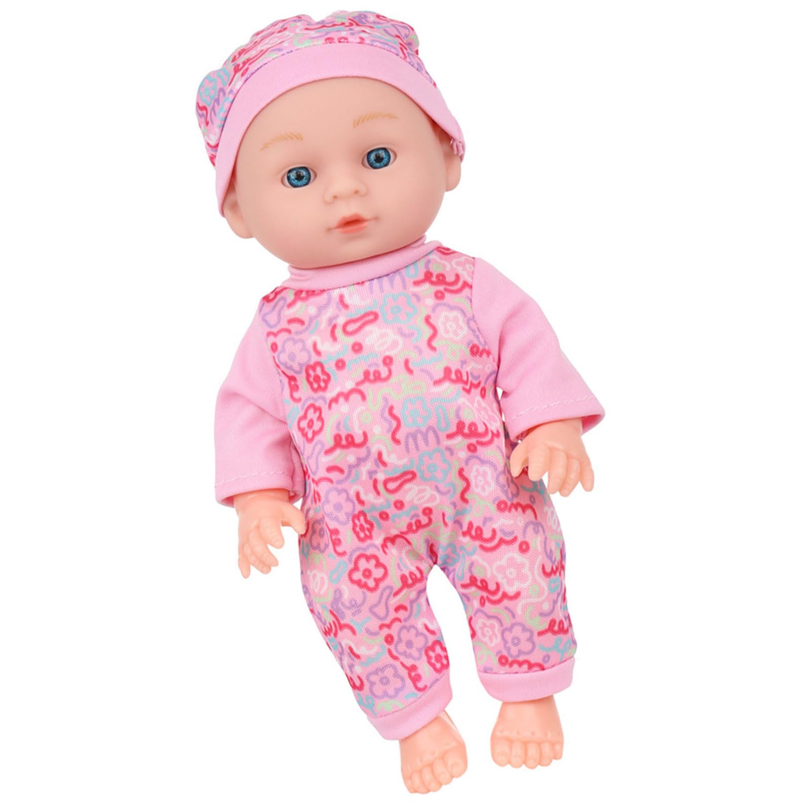 PIEXANGH 9.4inch Caucasian Reborns Doll Life Like Baby Dolls Children Parenting Game Doll Kids Pretend Play Educational Toy Pretend Play Toy