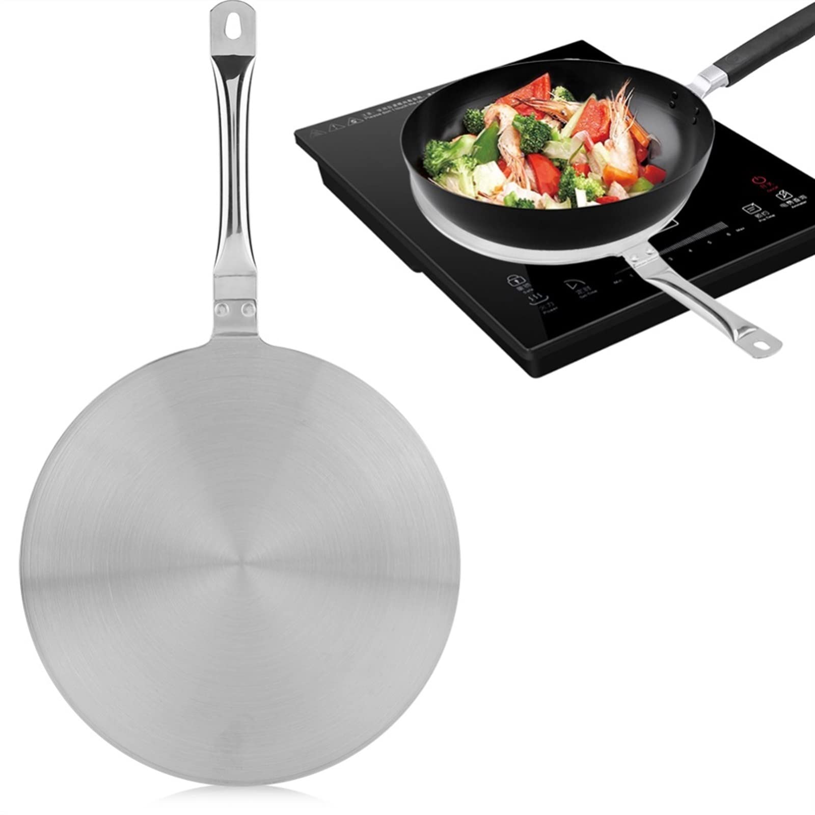 Nagrzewnica indukcyjna 20/24cm płyta indukcyjna ze stali nierdzewnej konwerter dyfuzor ciepła płyta adaptera płyta rondel narzędzie do garnka płyta kuchenna konwerter narzędzie z wysoką wydajnością(24
