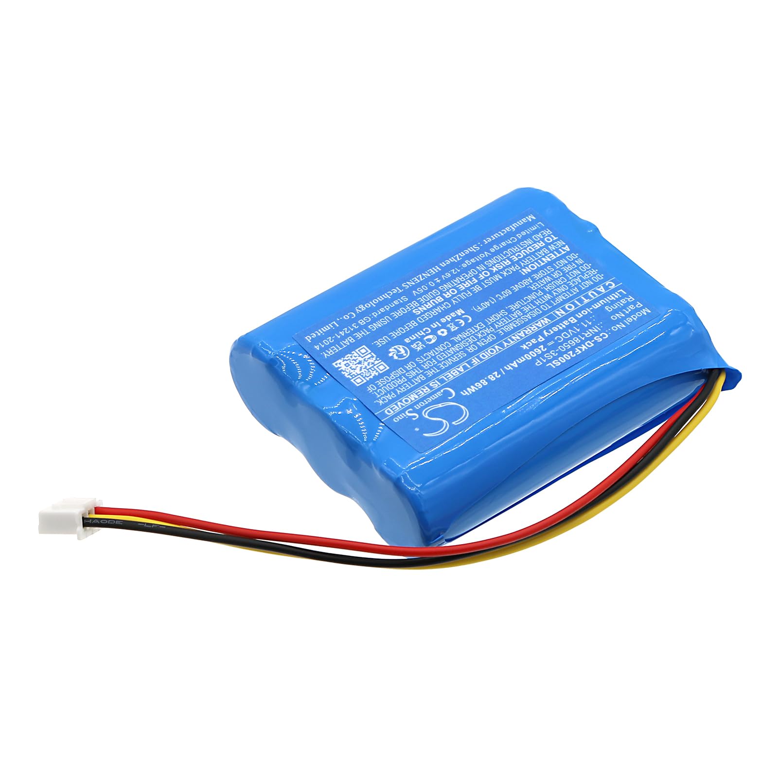 FYIOGXG CS Battery for DOCKIN D Fine, D Fine 2, D Fine+ 2 PN:DOCKIN INR18650-3S1P 2600mAh / 28.86Wh