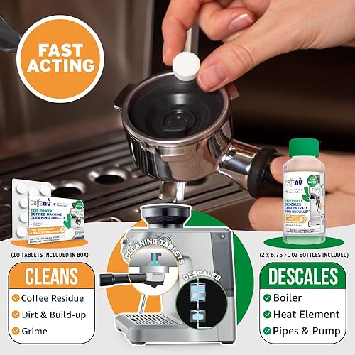 Miniatura 6 de Solución de descalcificación para máquinas Breville  2 botellas - 4 usos, 10 tabletas  Descalcificador elimina la cal, tabletas de máquina de café