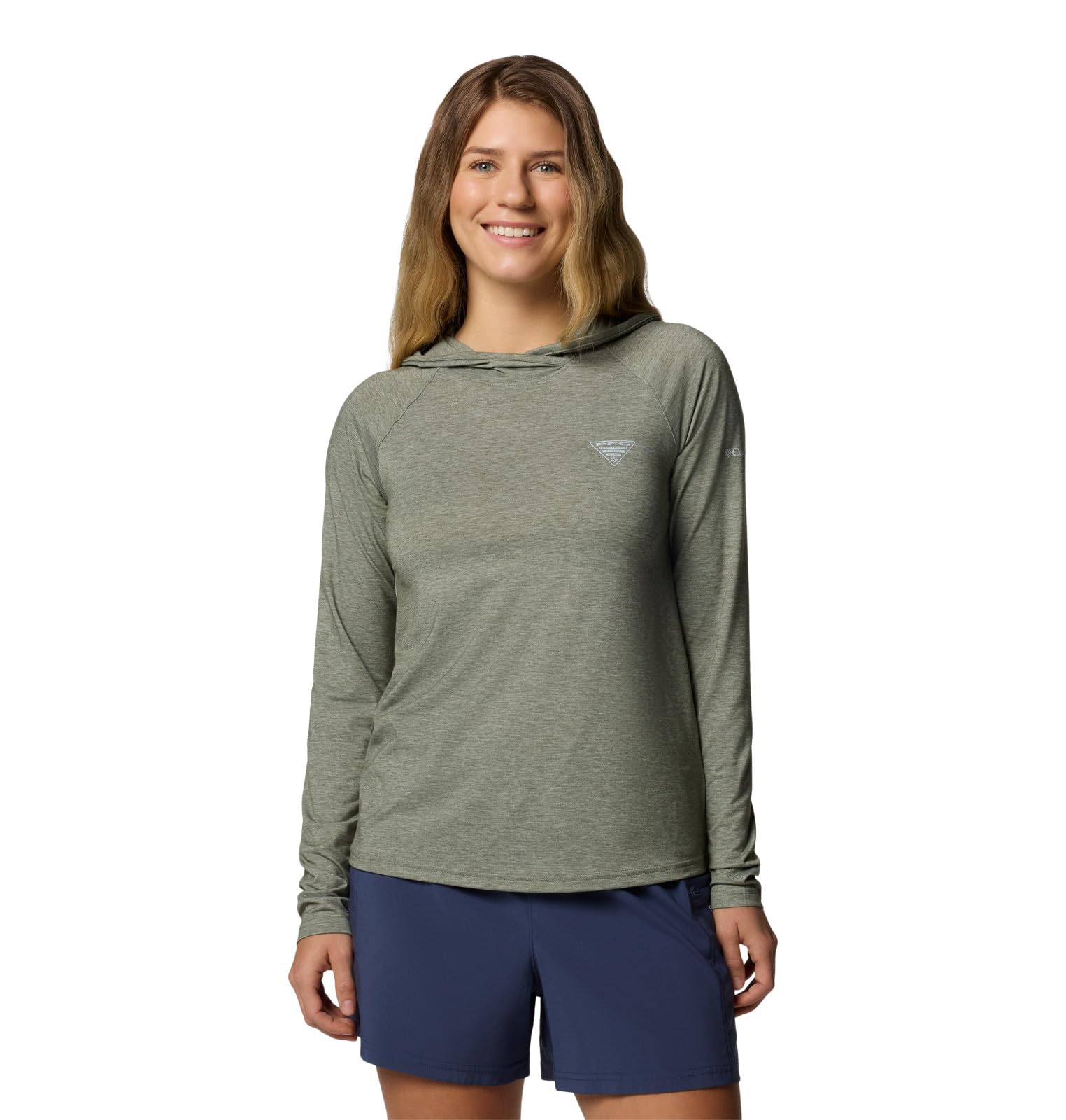 Columbia Women's PFG Uncharted Hoodie, Cypress Heather 2024, Medium