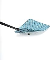 Vista 4 de Matamoscas de acero azul, paquete de 6 matamoscas manual, matamoscas manual de plástico duradero, matamoscas de mango largo, matamoscas y moscas