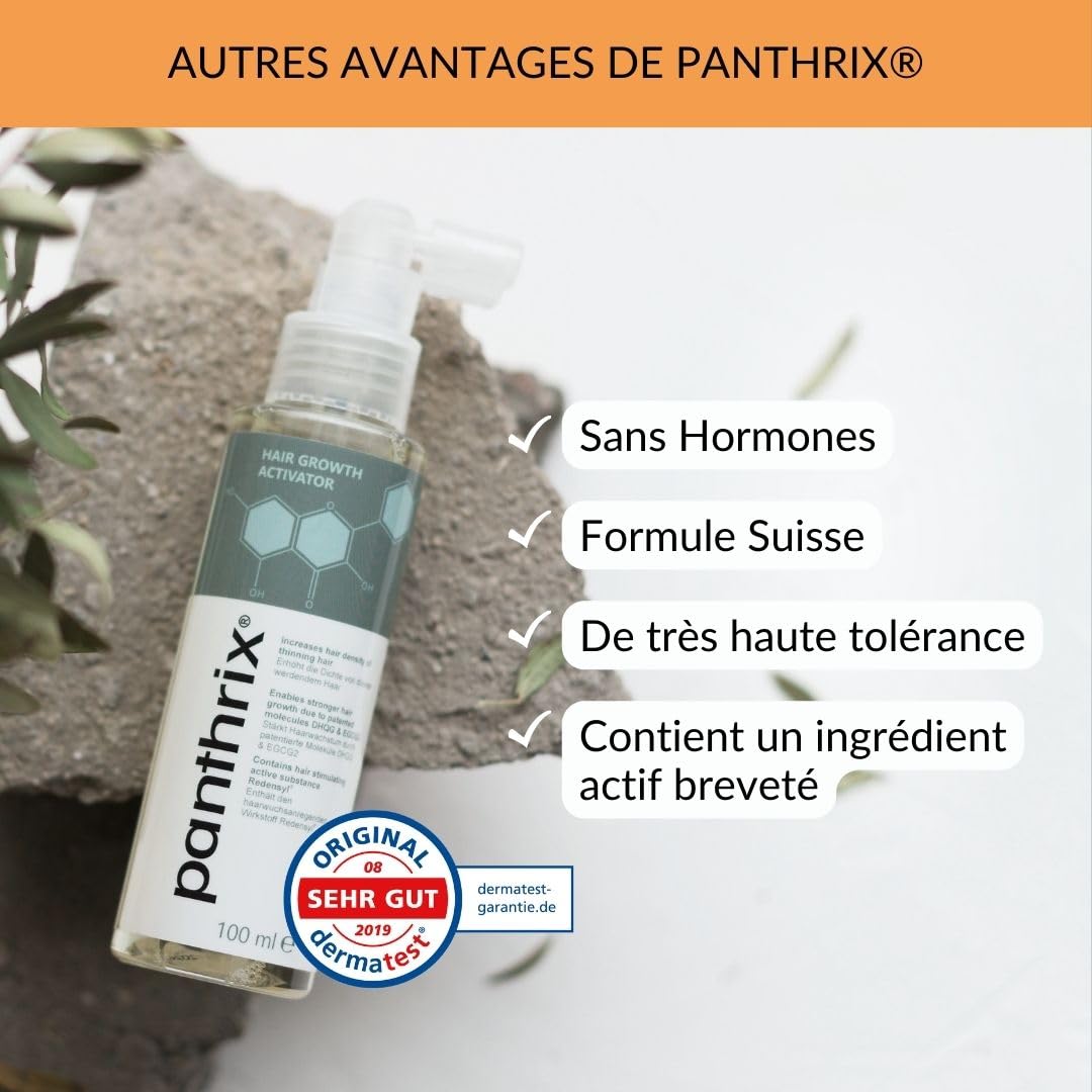 Panthrix Sérum Croissance Cheveux avec Redensyl 3% - Anti Chute & Repousse - Caféine, Kératine & Niacinamide - pour une Pousse Très Rapide - Homme & Femme - Fabriqué en Allemagne - 100 ml