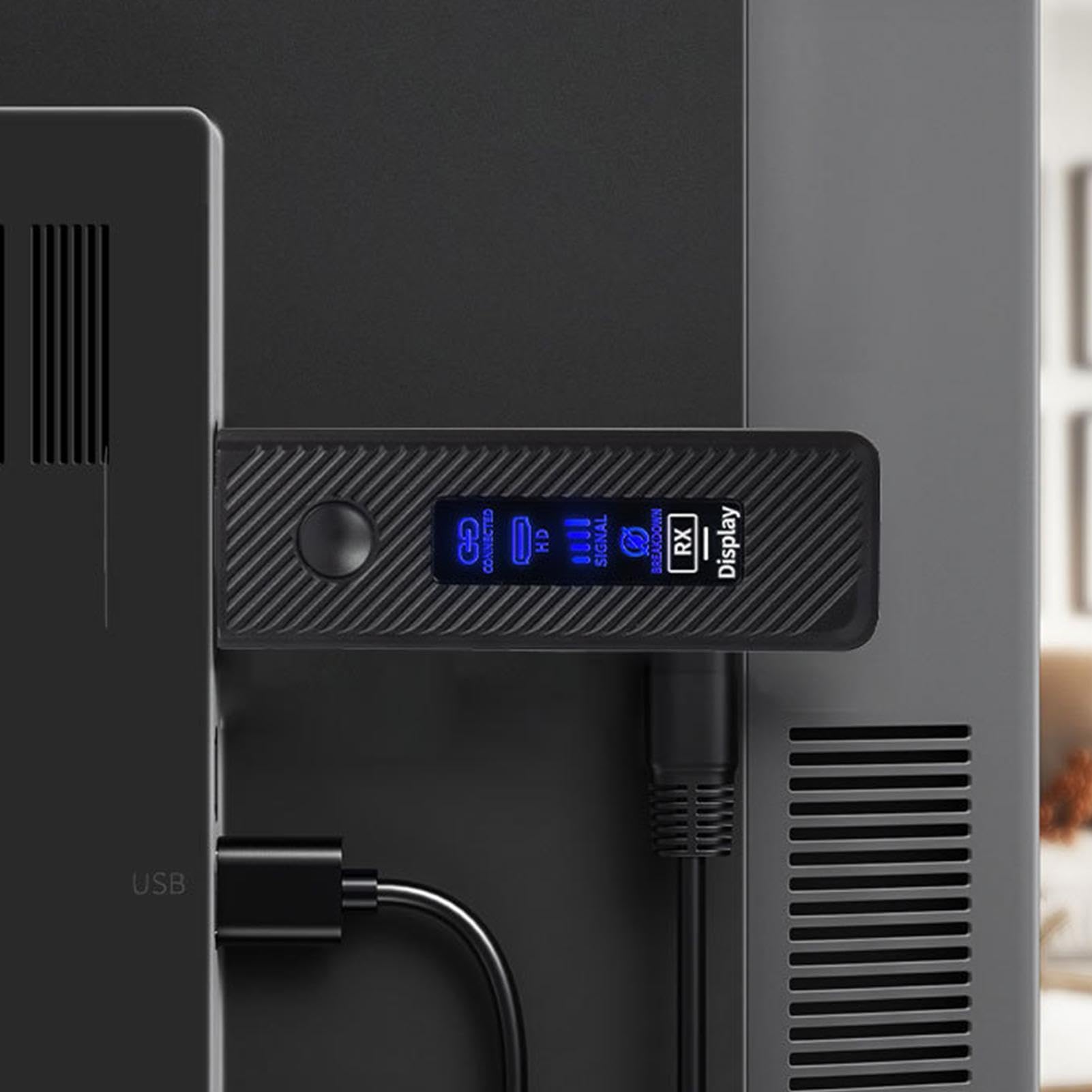 Trasmettitore Ricevitore Video Dispositivo Streaming Video Wireless | Trasmissione Display Stabile per PC Portatili Computer Proiettore Ufficio Domestico