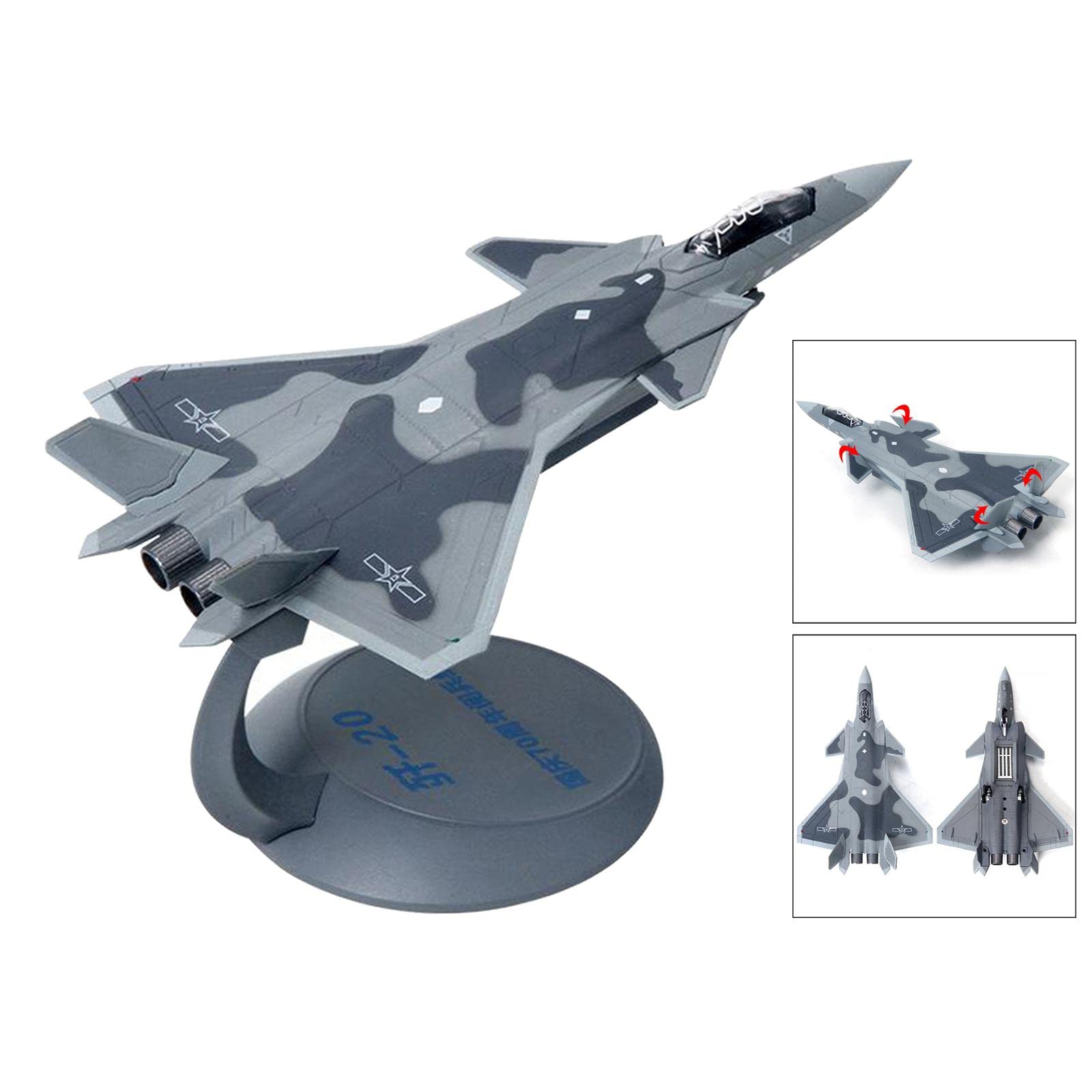 Amazon | Generic 1/144 ダイキャスト飛行機軍用航空 J20 航空機戦闘機