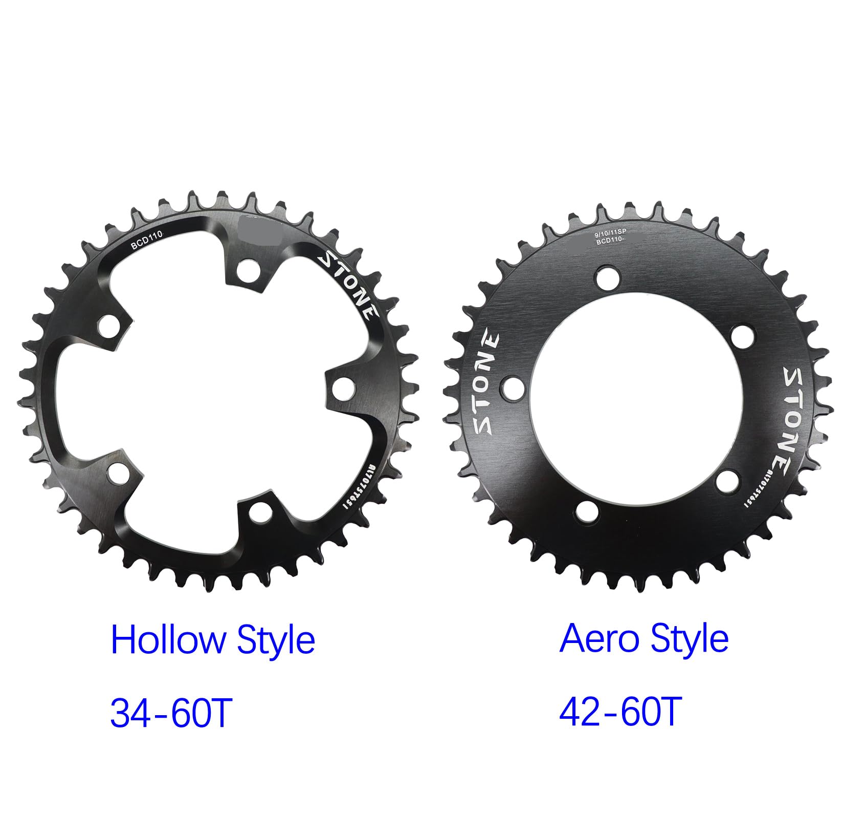 Platos para Bicicletas Plato Redondo 110BCD 32 36 38 40 42 46 48 58 60T Dientes Bicicleta de Carretera