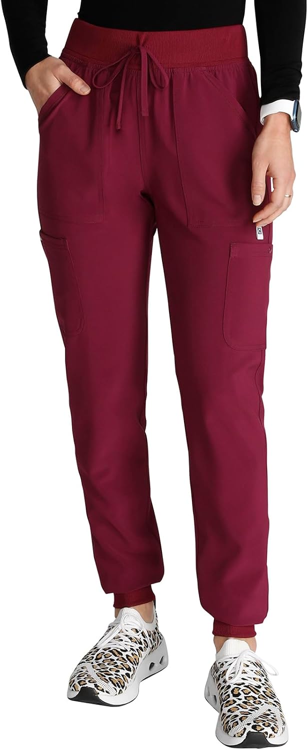 Cherokee Women's Scrub Jogger Pants Natural Rise with 4 Pockets and Drawstring Waistband - CK249A