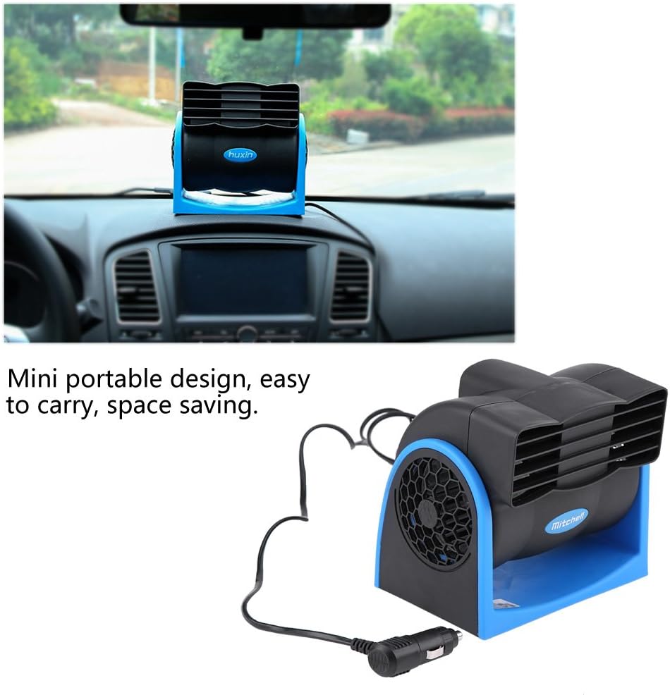 Auto Car Vehicle Air Fan Cooler, DC 12V ABS Electric Cooling Fan, Mini, Adjustable Speed, Silent Air Cooler, Universal