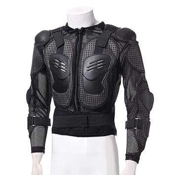 Carrfan Motorcycle Full Body Armor, Riding Protective Jacket for Spine Shoulder Chest Protection (Large, black)