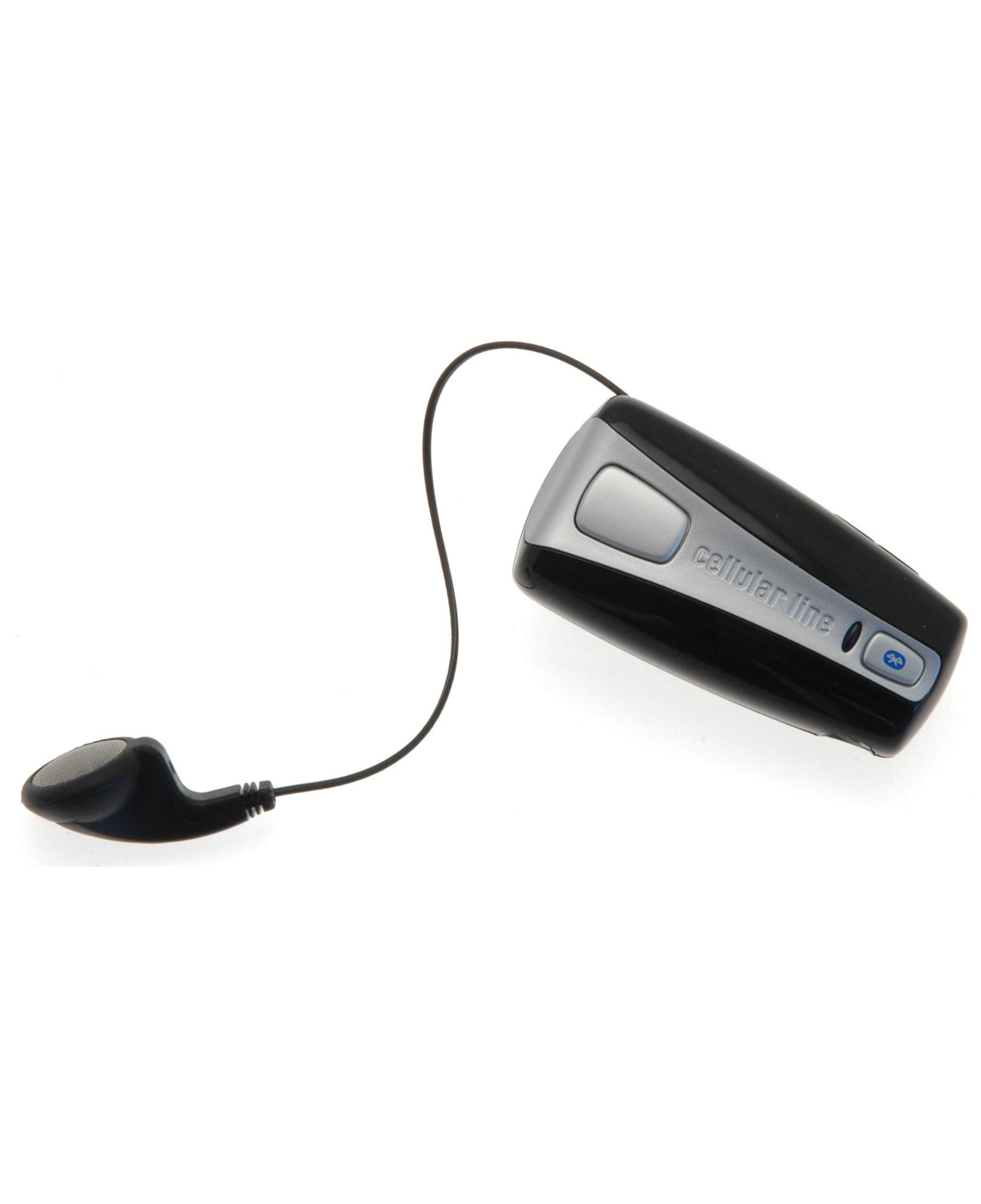 Cellularline BTCLIPARDP Aufrollbares Bluetooth-Headset mit Clip Akkulaufzeit 7 Std.
