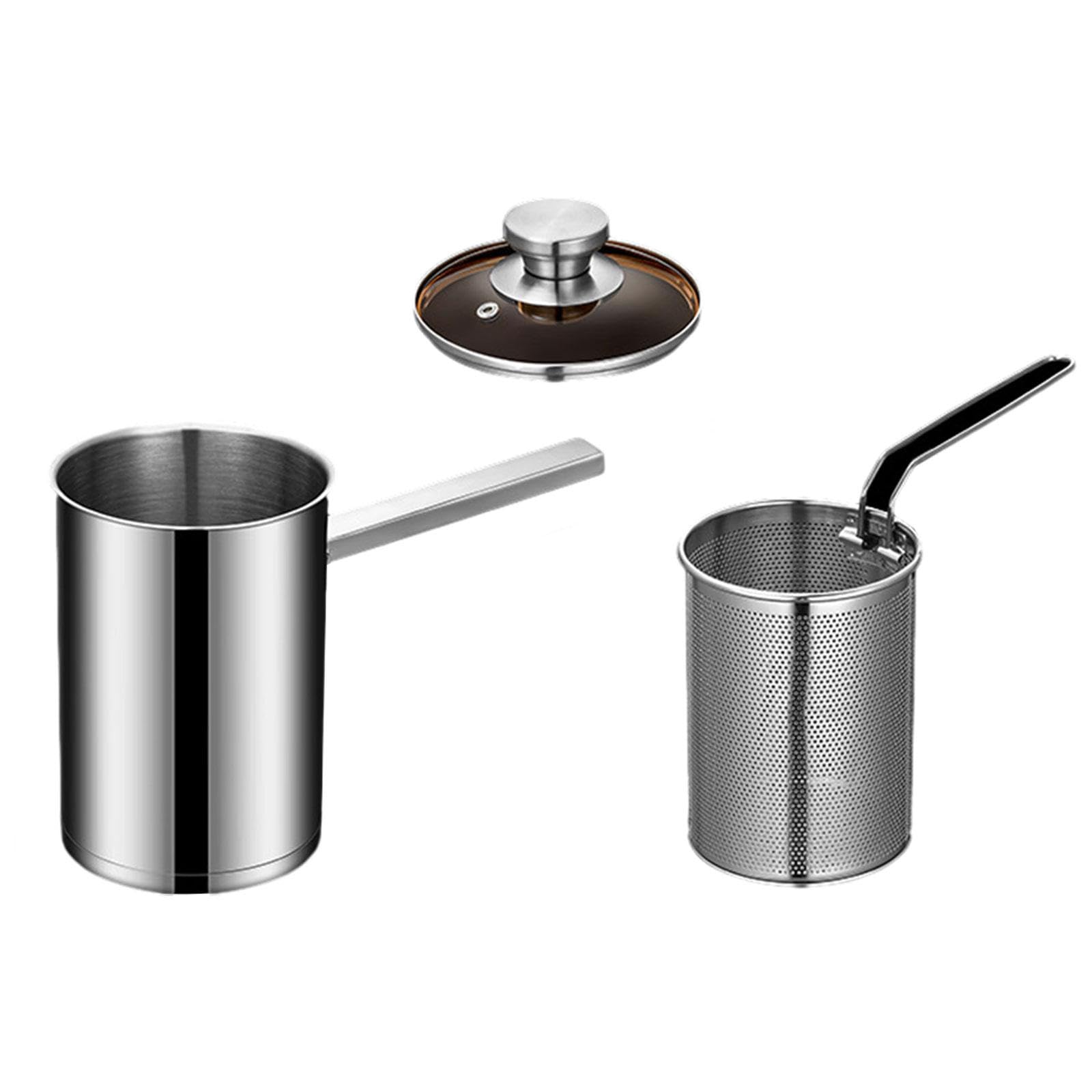Deep Frying Pot with Handles Nonstick Cooking Pot for K | Deep Frying Pot with Handles Nonstick Cooking for Kitchen Picnic Camping Stainless Steel-image-27